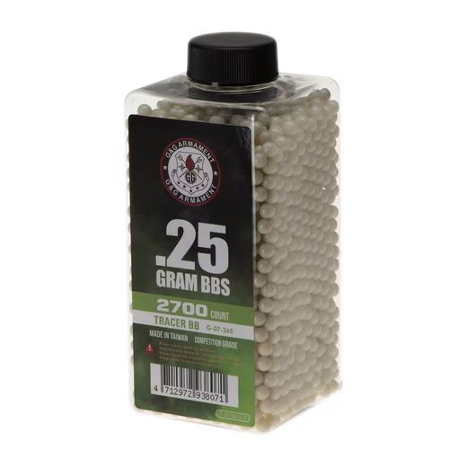 0.25g | Tracer BBs | 2700rds | Green | G&G