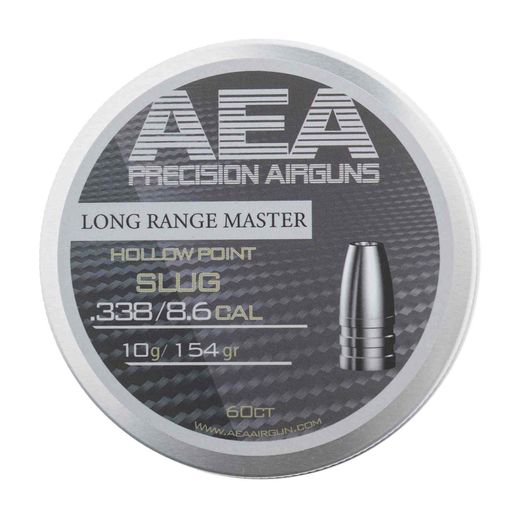 8.6mm / .338 | 154gr | Long Range Master Hollow Point Slug | 160pcs | AEA
