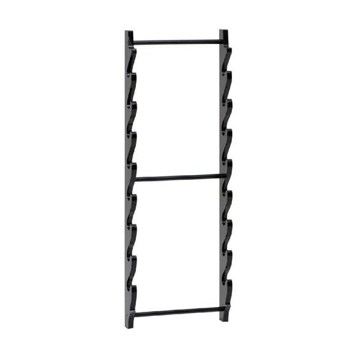 Samurai sword wall display 8 - black wooden wall rack for swords