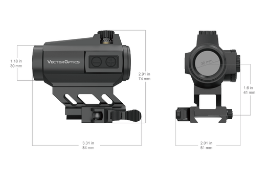 Vector Optics Maverick II Plus 1x22 DBR red dot sight