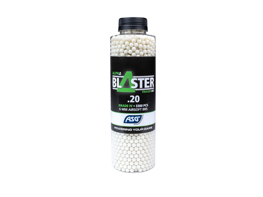 0.20g | Bio | Alpha Blaster Tracer BBs | Green | 3300rds | ASG