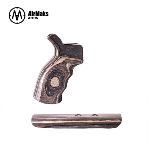 Grip & Cheek piece | Krait | Grey Laminate | AirMaks