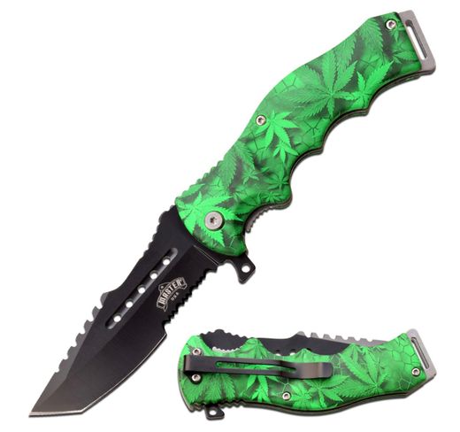 Master Green Weed Pocket Knife | SHOGUN