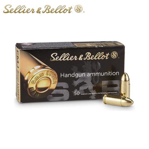 9x19 (9mm) | Luger | FMJ | 115 grain | 50 pcs | Sellier & Bellot