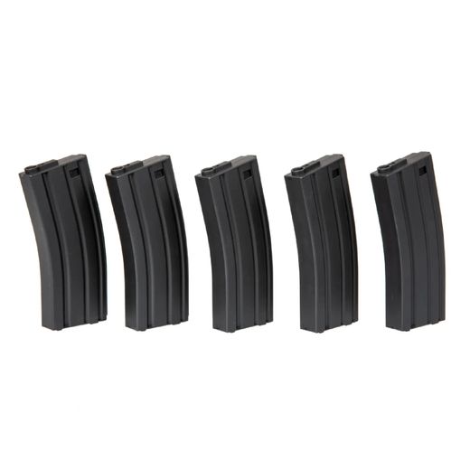 M4/M16 | 5-Pack | Mid-Cap | 140rds | AEG (automatic electric gun) | Magazine | Specna Arms