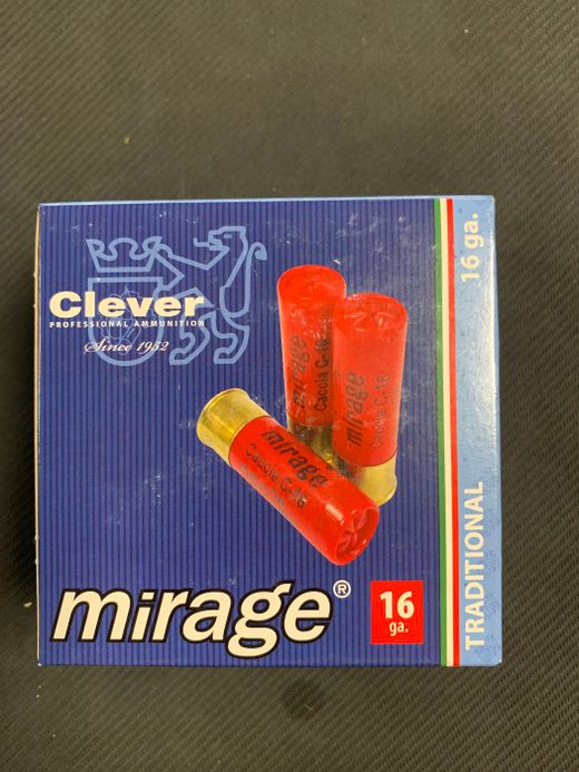 Calibre 16 | 70 | 24 Gram No. 5 | Hail cartridge | Clever Mirage