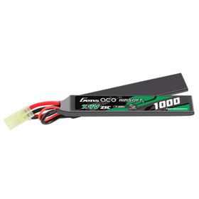7.4V LiPo Battery 2 Sticks| 1000mAh 25C | Tamiya Plug | Gens Ace