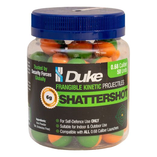 Non-lethal ShatterShot | .68 | 6g | 50st | Frangible Kinetic Projectile | Duke