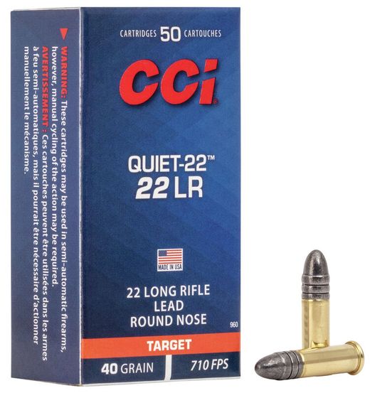 .22 LR | Quiet | 40 grain | 50 pcs | CCI