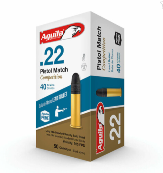 .22 LR | RA | Pistol Match Competition | 40 grain | 50 pcs | Aguila