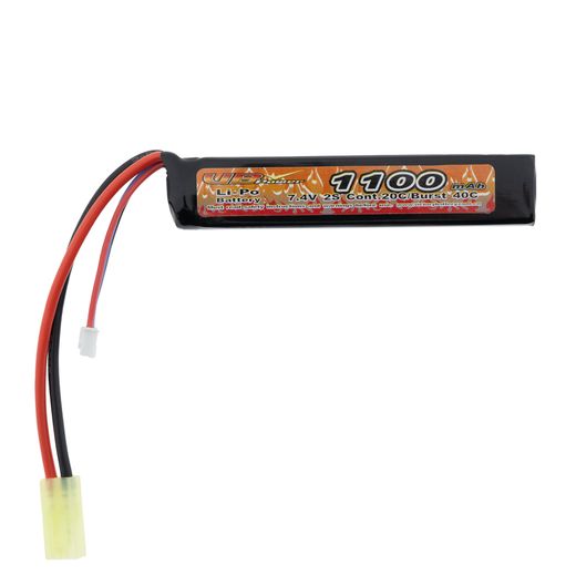 Lipo 7.4V 1100mAh 20C | Tamiya | Stock Tube | VB Power