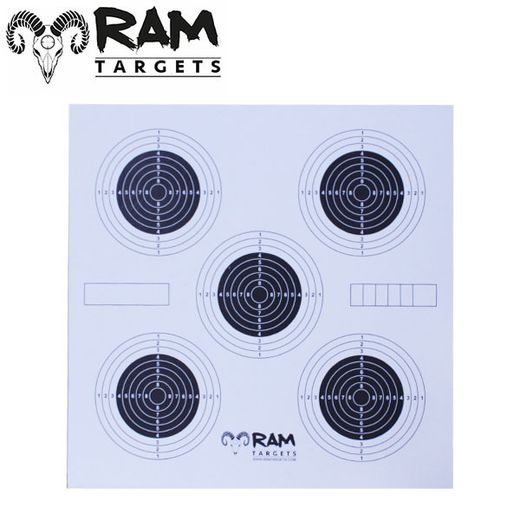 Shooting cards 17x17cm | 5 Dots | RAM Tactical