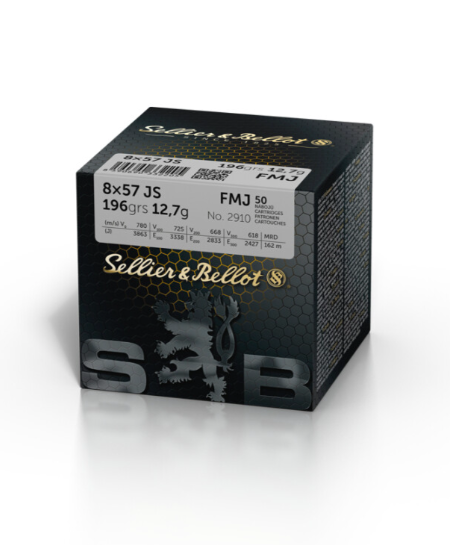 8x57 | CA | JS FMJ | 196 grain | Bulk 50 pcs | Sellier & Bellot