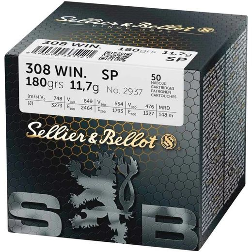 .308 | Win | SP | 180 grain | 50 pcs | Sellier & Bellot