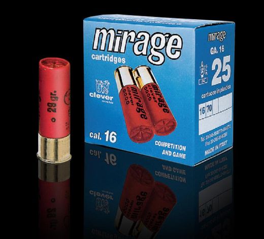 Shotgun cartridges | Caliber 16 | 70 | 24 grams No. 4 | Clever Mirage